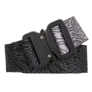 Textile Belt Topo Look Black