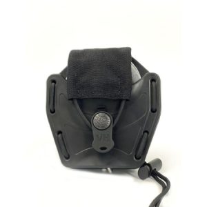 Polymer Bungy Handcuff Holder with Flap-Molle