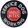 Hondenpatch rond service dog working handler bites