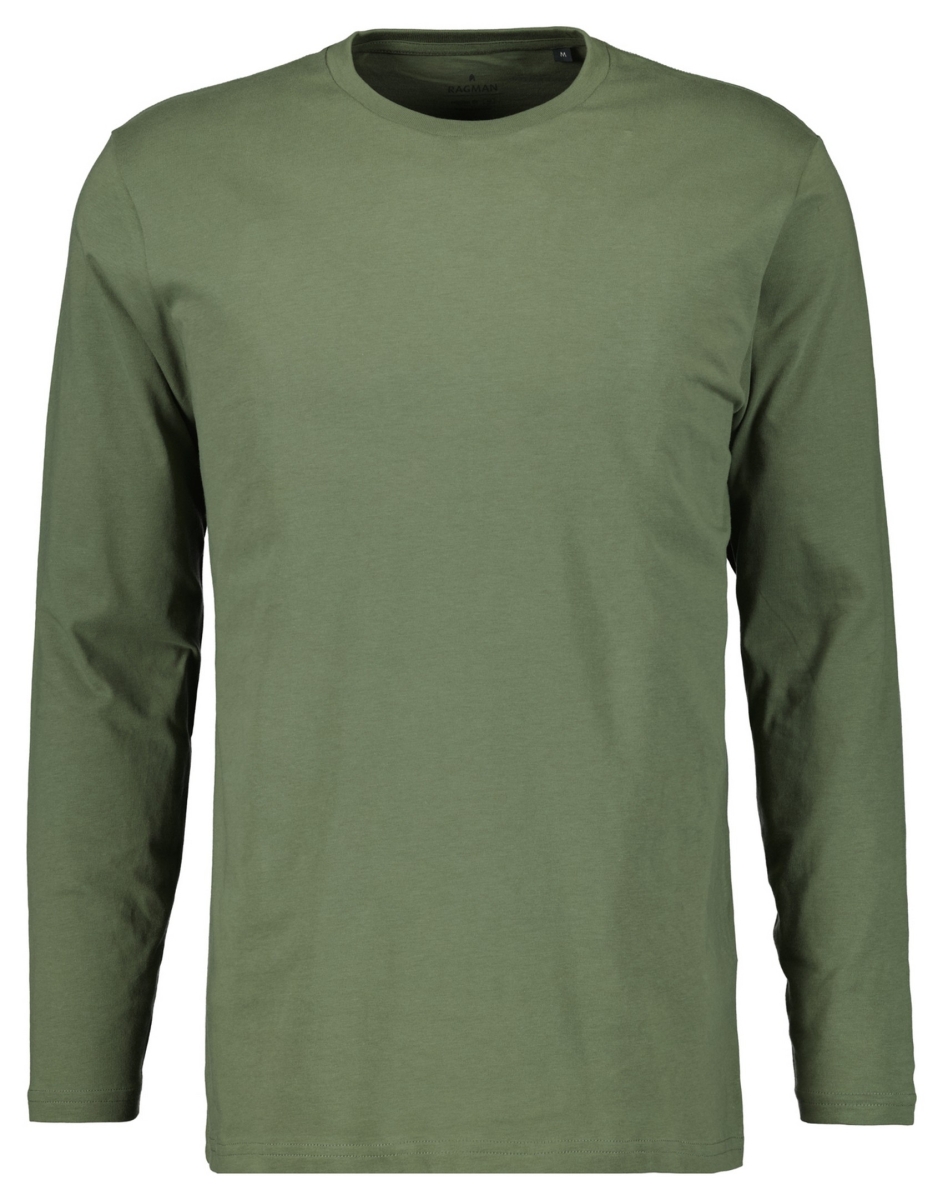 Bamboo T-shirt Men Long Tight Fit Long Sleeves Kaki Bamboo T-shirt Men Long Tight Fit Long Sleeves Kaki