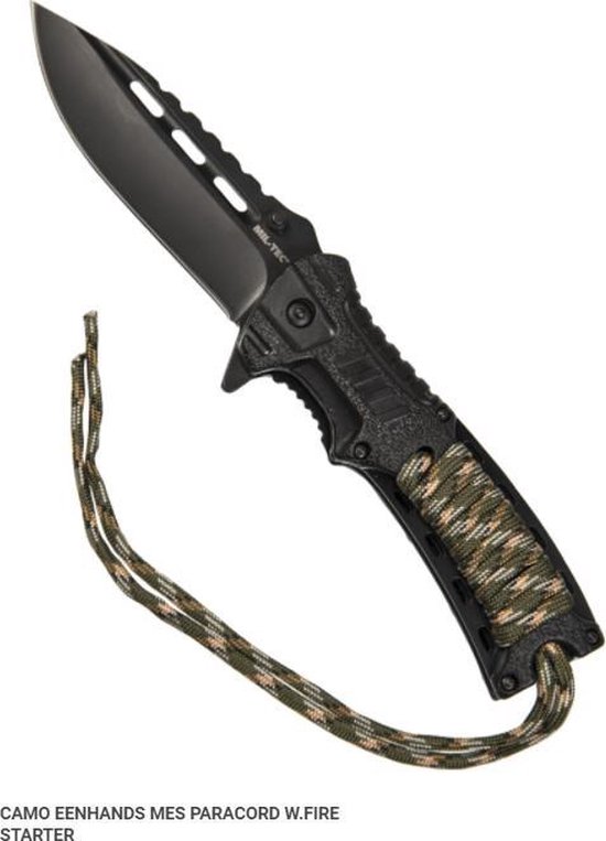Parakoord Mes met Fire Starter Parakoord Mes met Fire Starter