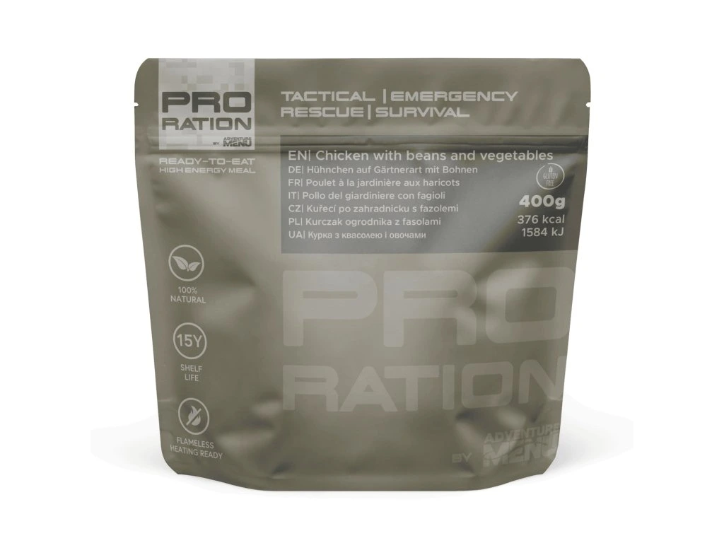 Pro-Ration Main Meal - Ready-To-Eat - Chicken with beans and vegetables Pro-Ration Main Meal - Ready-To-Eat - Chicken with beans and vegetables